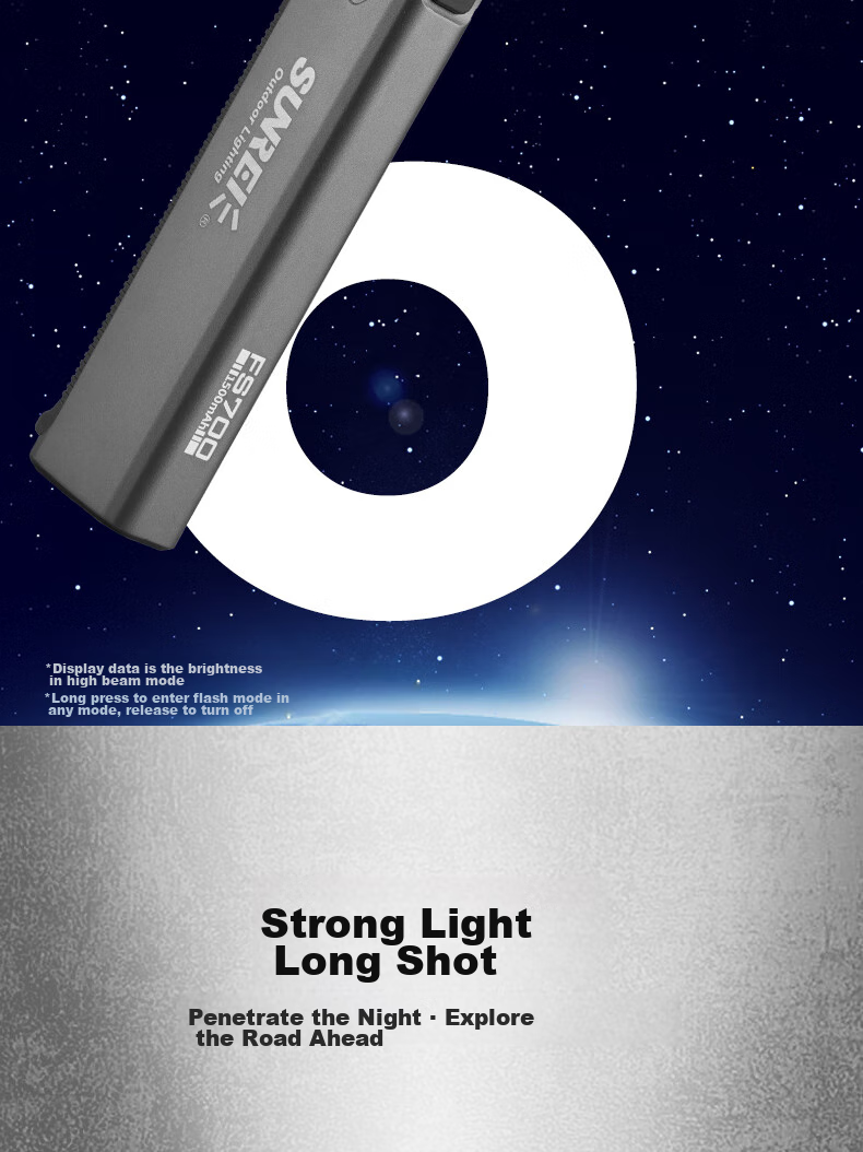 Shanlishi Sunrei High-Intensity Flashlight, Outdoor Multifunctional Portable, Hiking Emergency Rescue Lighting Work Lamp, Army Gree 3