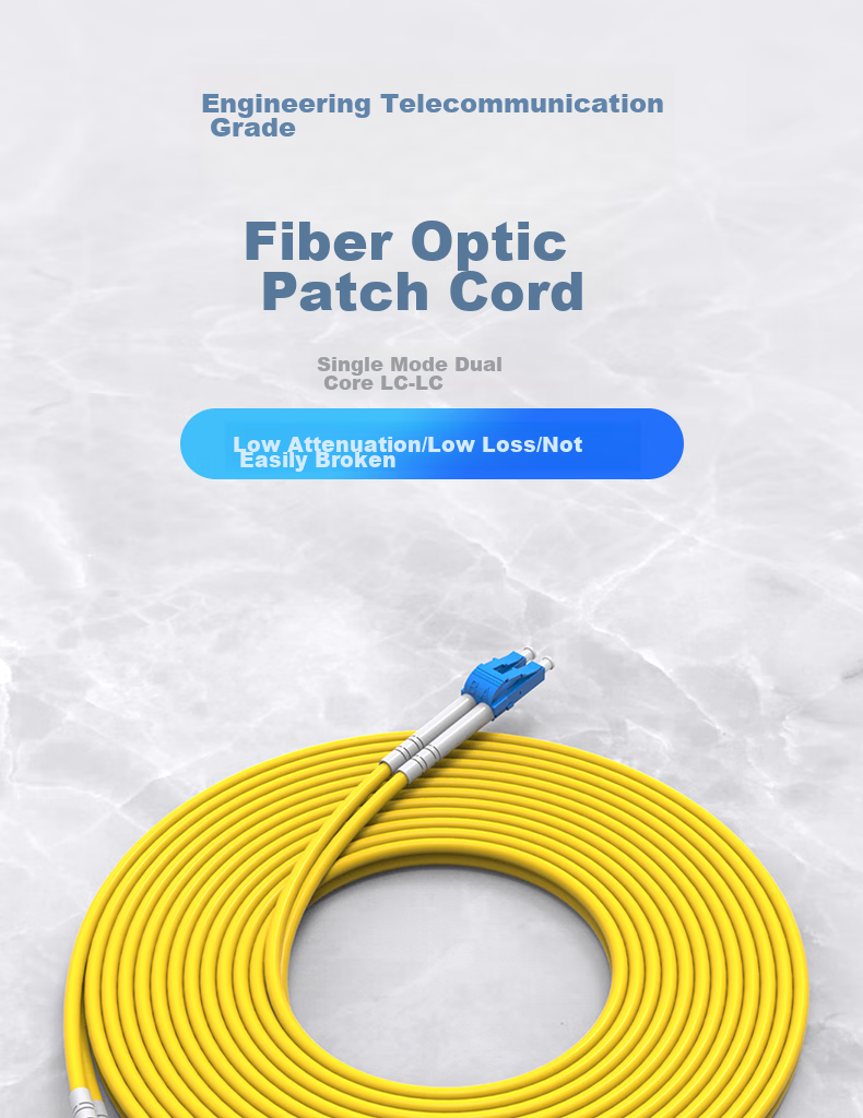 Nokoxin Telecom-Grade Fiber Optic Patch Cable, Single-Mode Dual-Core Fiber Optic Cable, Optical Module, Data Center Connection Pigtail, Supports Customized Length, UPC Connector, 10 Meters LC-LC 1