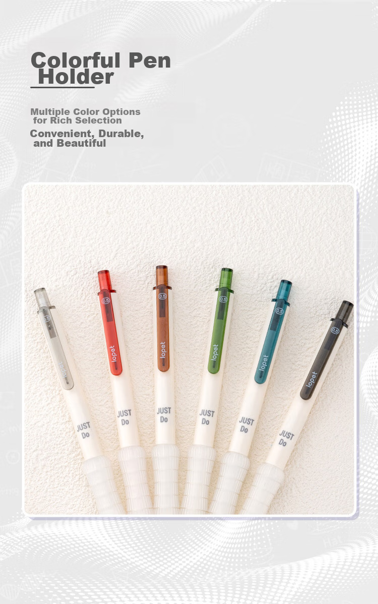 LOPET Retractable Gel Pen with Stylish ST Tip, Quick-Drying for Students' Exam Practice, European-Style Signature Pen for Primary And Middle School Students, Black Ink Pen LT-1358 [Kapibara] 5