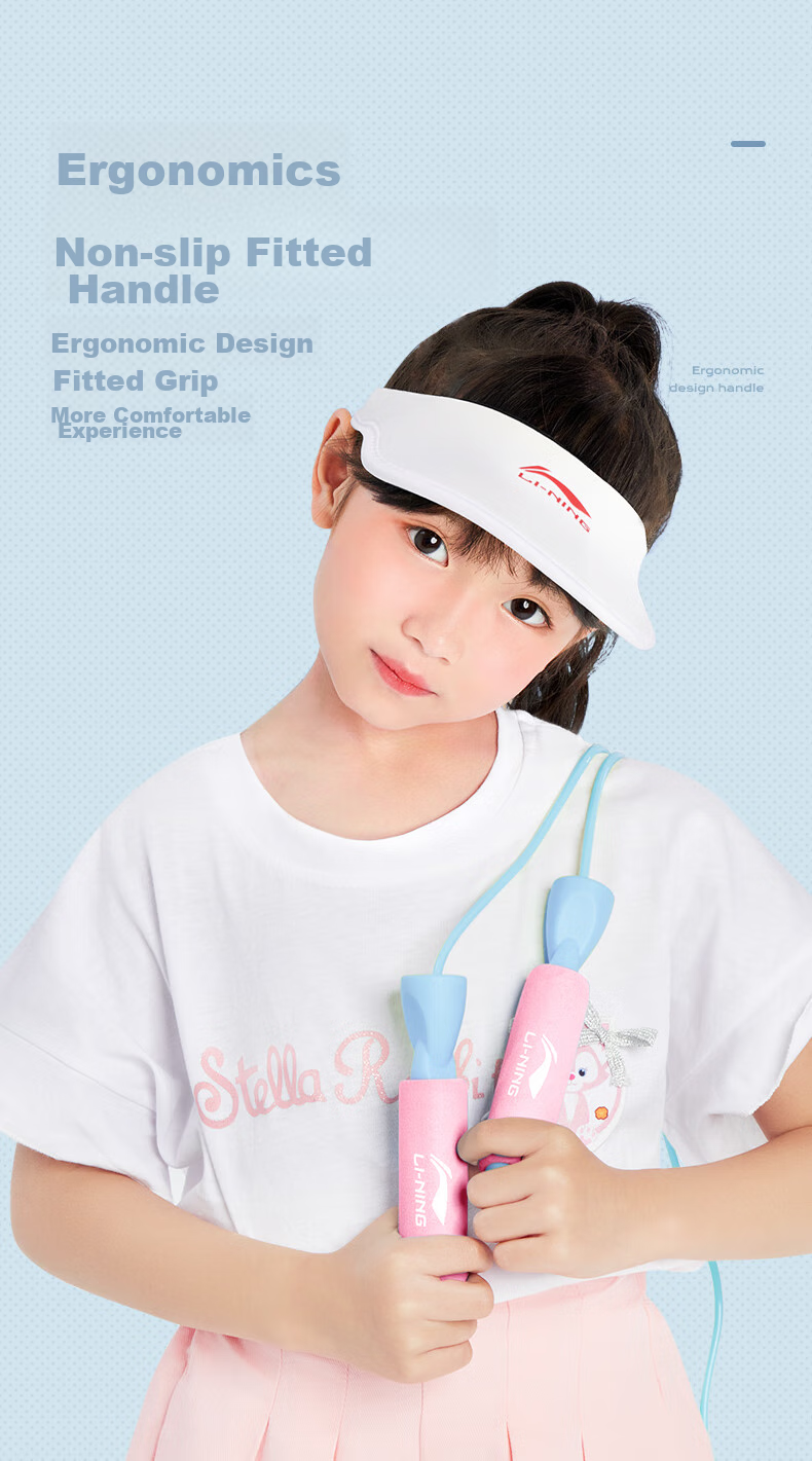 Li-Ning Children's Jump Rope for Primary And Secondary School Students, Kindergarten Speed Competition Exam Training And Competition, Specialized Non-Tangling Rope 6