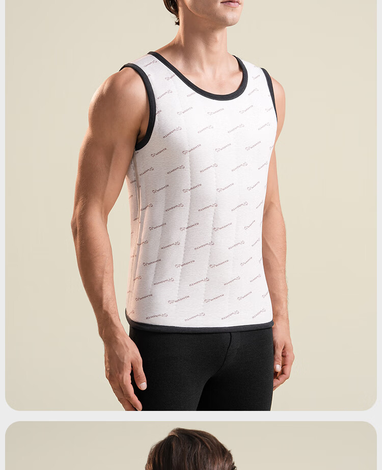 YUZHAOLIN Men's Wool-Filled Warm Vest Thickened Fleece Lined Large Size Sleeveless Autumn Winter Base Layer Jacket 19