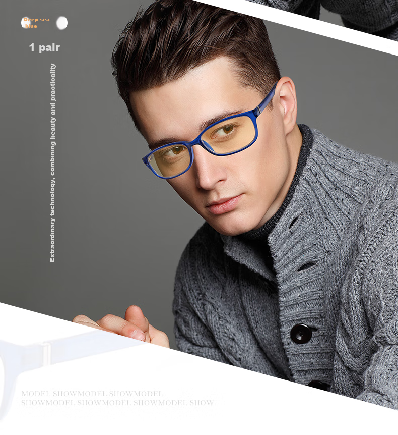 Quark Anti-Blue Light Reading Glasses for Elderly, High Definition Presbyopic Glasses for Men And Women, Radiation Fatigue Reading Glasses for Far-Sightedness 5