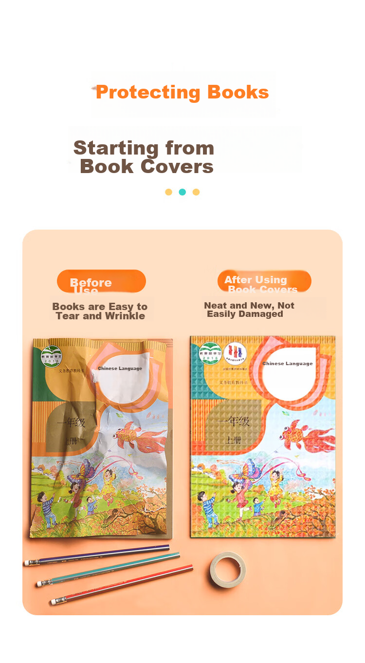NVV Medium-Sized 16K, 20 Sheets Self-Adhesive Book Covers, Transparent Frosted Book Wraps for Primary And Secondary School Students in Grades One to Six, Book Protection Covers with Name Stickers, Back-To Stationery, 20 Pieces 10