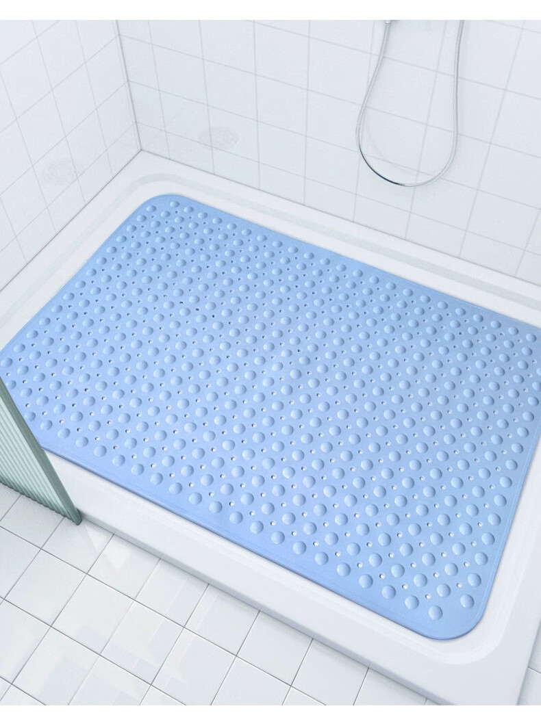 FARLEEHOMES Bathroom Non-Slip Mat, 80*120cm Floor Mat, Shower Room Foot Pad, Thickened with Suction Cups, Dark Gray Color 8