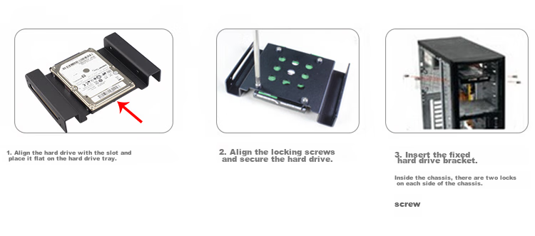 LinkStone SSD Bracket, Compatible with 2.5/3.5 Inch SSDs, Universal for Desktop Computers And Optical Drives, Adapter Stand for Internal Hard Drives, E641 2
