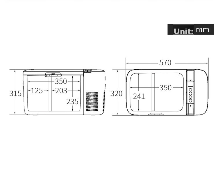 Yingdeer Car Refrigerator with Compressor, 20L Dual Temperature Dual Control Magic Partition, for Sedans, Car And Home Use, 12V/24V T20PRO 11