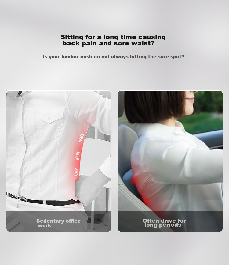 Minicute Lumbar Support Cushion, Ergonomic Chair Seat Pad, Backrest for Car And Office, Student Spine Protection Pillow 4