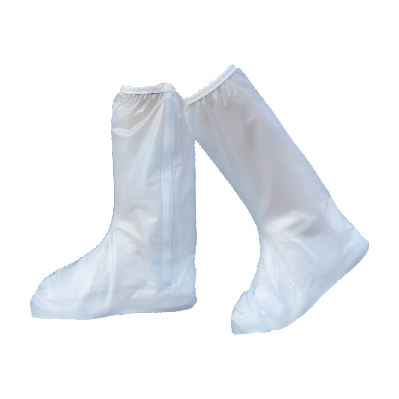 Delipow Waterproof Shoe Covers with Thick Soles for Men And Women, Non-Slip High-Top Rain Boots, Adult Reusable 2XL Size