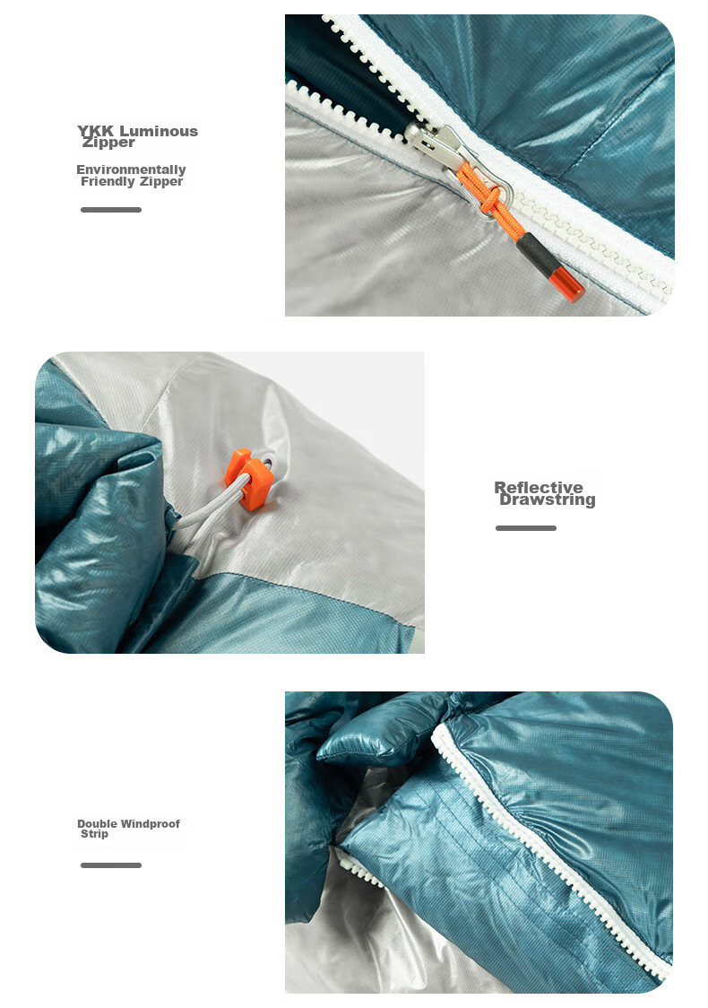 BLACKICE Z Series Lightweight Egyptian-Style Goose Down Sleeping Bag Camping Sleeping Bag Z400 (New Standard) / Starry Sky Blue / L 15