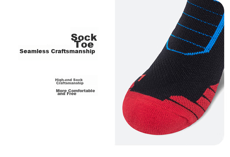 TFO Competition-Grade Outdoor Socks, Durable Breathable Hiking And Mountaineering Socks Sports Socks 2202459 Men's Black And Red L 18