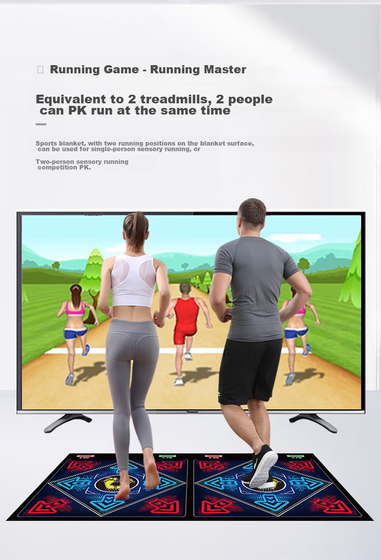 HongTai Double-Person Wireless Dance Mat, Home TV Dance Machine, Game Motion Sensing Hand And Foot Dancing, Leg Beautifying, Children's Running Mat 14