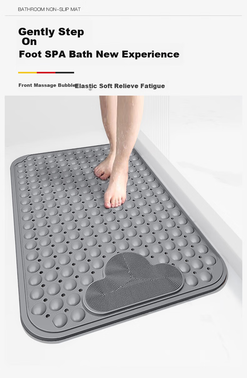 FARLEEHOMES Bathroom Non-Slip Mat, Shower Bath Toilet Foot Mat, Waterproof Pad, Anti-Fall Floor Mat 3