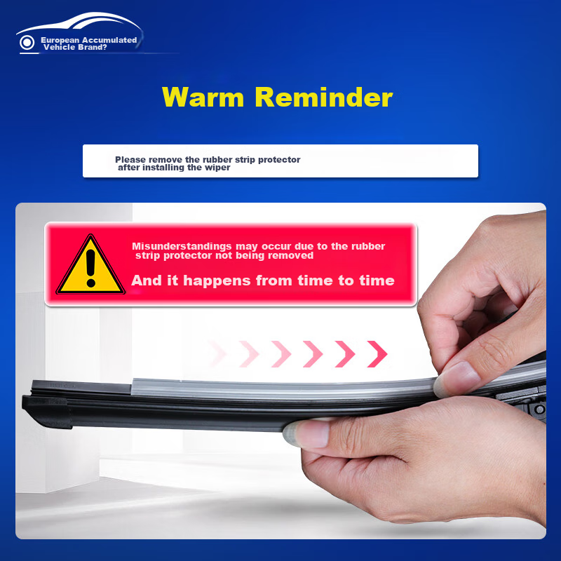 OJI Rear Wiper Blade for Hyundai New Santa Fe 2019-Present / Buick Verano / Kia KX7 with A-Grade Rubber Strip