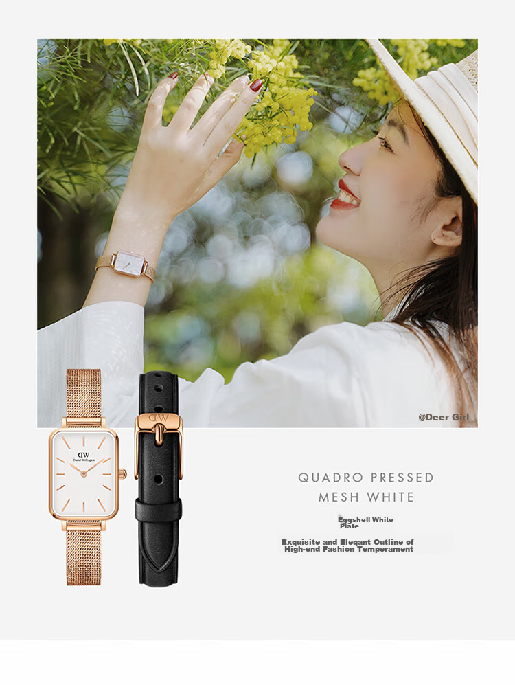 DanielWellington DW Ladies Wristwatch, Vintage Small Green Watch, Watch Strap Set, Quartz Niche Luxury, Birthday Gift for Girlfriend 7