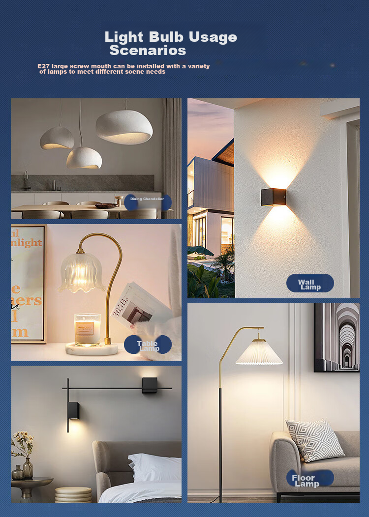 Foshanzhaoming LED Bulb, 5.5W Large Base G45 Energy-Saving Light Bulb, E27 White Light 6500K Mingzhu Third Generatio 2