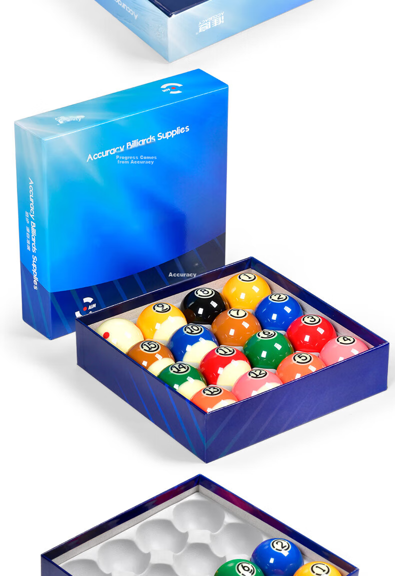 Zhundu Silver Award Pool Ball, English Snooker Standard Pool Ball, Crystal Ball, Pool Table Accessories, 8A Black Diamond 13