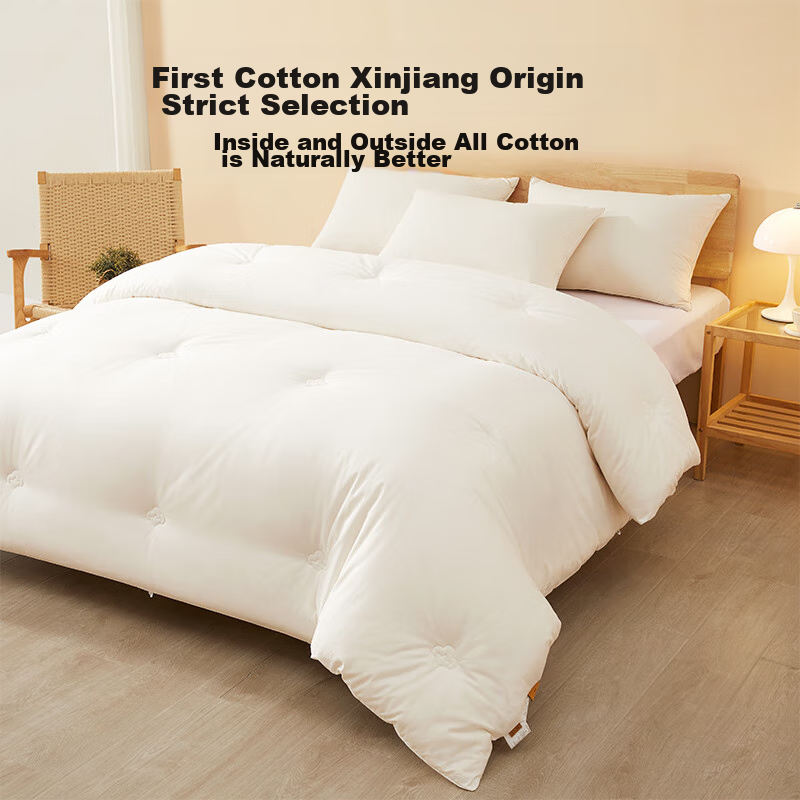 BEYOND Home Textiles, Maternal And Infant Class A Antibacterial, 100% Xinjiang Cotton Quilt, Thickened Winter Comforter, Duvet Insert, Approximately 6.3 Jin (3.15 Kg), 150*210cm