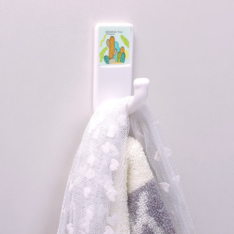 CHAHUA No-Drill Strong Adhesive Hooks for Bathroom And Kitchen, ABS Material, Weight Capacity 5kg, Clothes Hangers, Pack of 2, Extra Strong