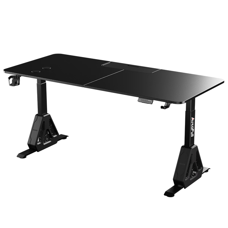 AOFENG A4Pro Gaming Desk Solid Wood Electric Height Adjustable Computer Desk Office Desk Black 1.8*0.8m