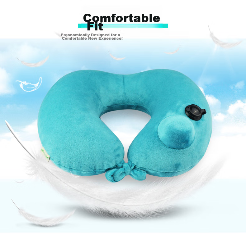 WELLHOUSE Summer Travel Neck Pillow Set of 4 with Eye Mask, Storage Bag, U-Shaped Pillow, Portable Nap Aid, Gray 8
