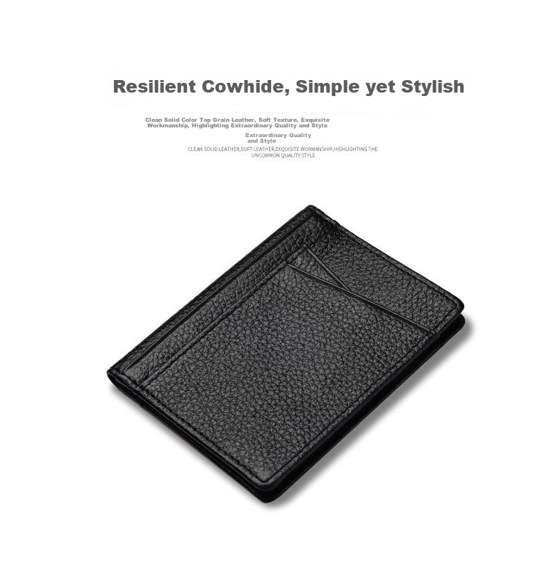 JEVI Genuine Leather Ultra-Thin Card Holder for Men And Women with Multiple Card Slots, Mini Wallet, Driver's License Holder, Simple ID Holder, Top-Grain Leather 2