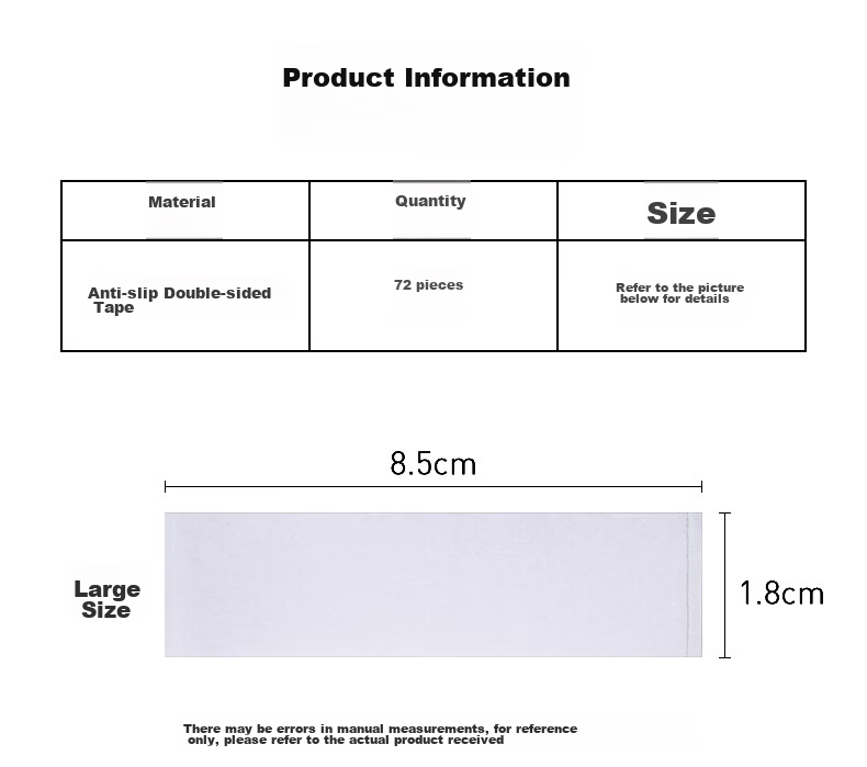 FitonTon Anti-Exposure Stickers Invisible Shirt Chest Double-Sided Tape Blouse Dress Collar Anti-Exposure Device Non-Slip Adhesive Patches 72 Pieces 11