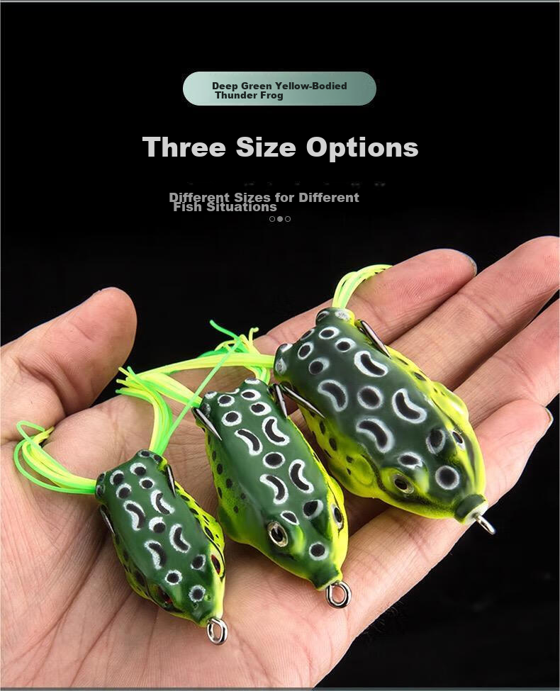 Feimiao Leiwala Lure Bait Set of Three (Large, Medium, And Small) Long-Casting Bionic Frog Lure for Targeting Black Fish, Specialized Artificial Bait 2