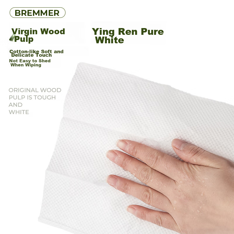 BREMMER Facial Tissues, 1-Ply, 160 Sheets*20 Packs, Large Size, for Hotels And Home Use, Bathroom Tissues, Hand Towels, Commercial Use, Hand Wipes, Whole Box