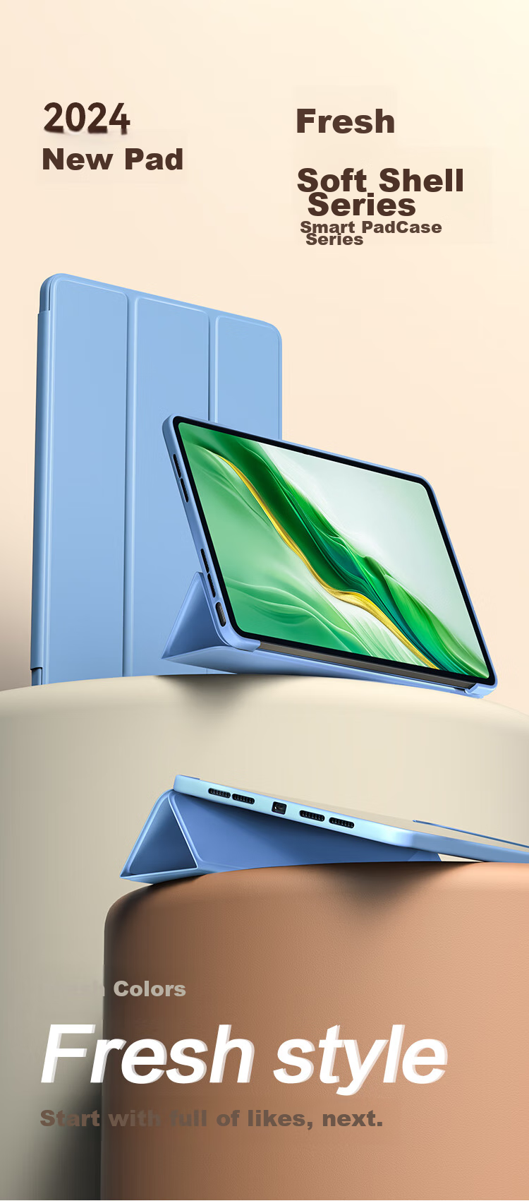 BIAZE Compatible with Honor MagicPad 2024 Protective Case, Honor Tablet 12.3-Inch Protective Cover, Tri-Fold Support Full Protection Anti-Drop PB534-Lavender 1