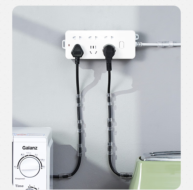 Dengbi Power Strip Organizer, Cable Management System, No Drilling Required, Wall-Mounted Storage Solution, Power Strip Holder for Plugs And Cables 14