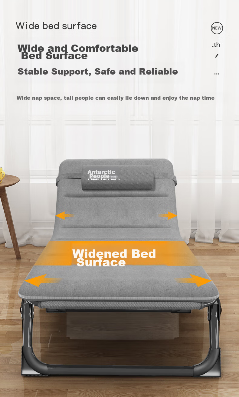 Nanjiren Folding Bed, Lounge Chair, Single-Person Office Nap Bed, Hospital Accompanying Bed, Portable Simple Camping Bed 3