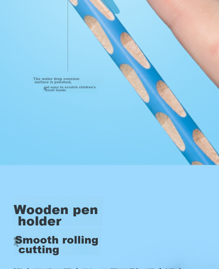 Deli You Dong Dong Writing Pencil HB (30 Pieces/tube), Multi-Color with Eraser Tip, Easy Grip, Children's Posture-Correcting Pencil, Student Handwriting Practice Pen HC148-HB, Back-To Stationery 6