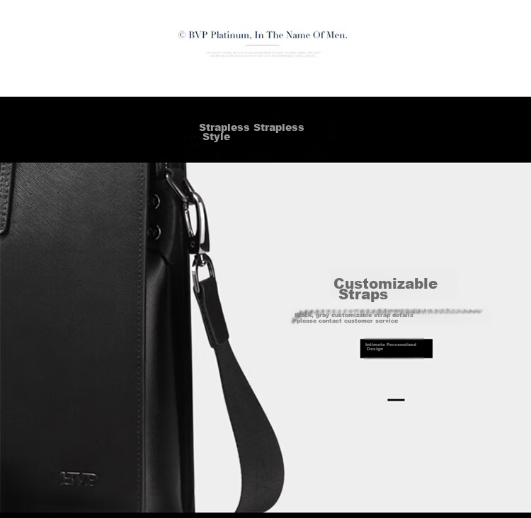 BVP Men's Handbag, Business Briefcase, Cowhide Lock Buckle, Horizontal Style Handbag, Multifunctional Laptop Bag 22