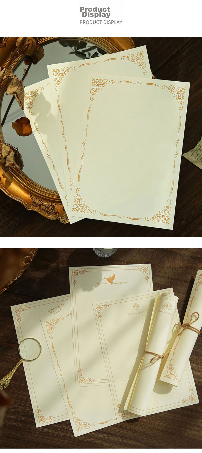 Shiluode Valentine's Day Love Letter Stationery, Romantic Confession, Vintage Rose Literary Paper, A4 Size, Handwritten Couple's Cards, 20 Sheets Per Pack 6