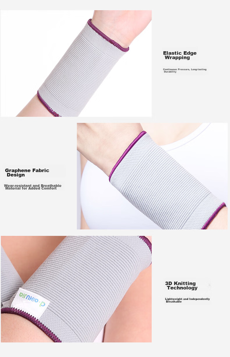 AiHuJia Sports Wristband, Fitness Sweat-Absorbing Basketball Sports Anti-Sprain Brace, Tendonitis Joint Fixation Wristband, Two-Pack 15