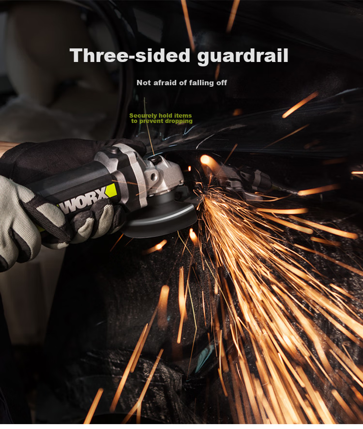 WORX 720W Angle Grinder WU800S Handheld Cutting Machine Polisher Hand Sanding Wheel Buffing Machine 2