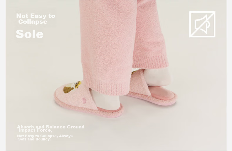 Bananain [Wang Yibo's Choice], Fluffy 520H Zoo-Themed Slippers, Unisex, Warm, Antibacterial, Odor-Resistant, for Autumn And Winter 16
