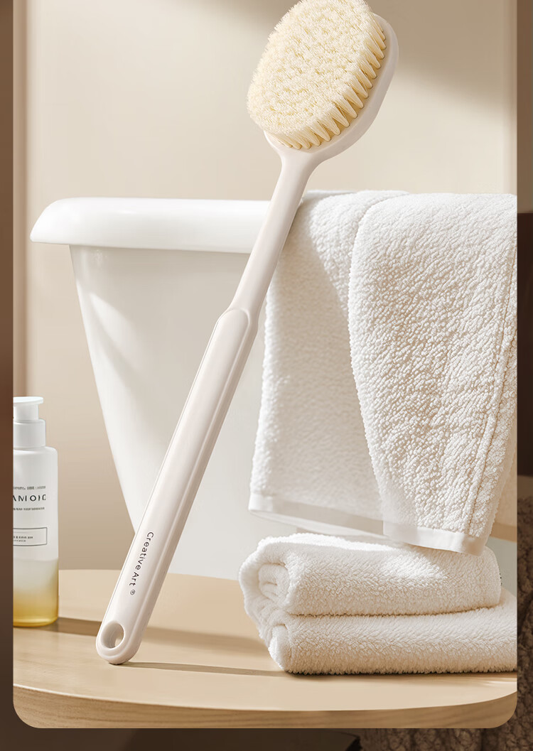 Creative Art Bath Brush, Back Scrubber, Shower Essential, Soft Bristle Long Handle Bath Brush, Exfoliating Tool, Back Washing Brush 3