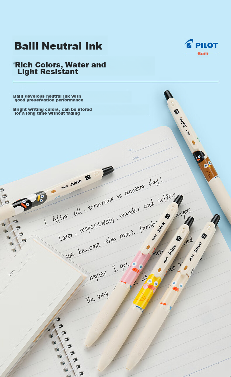 PILOT Juice Up Retractable Gel Pen, Black, BrunchBrother Series, 0.5mm, Stylish Signature Pen, LJP-S5B24 Duck 5