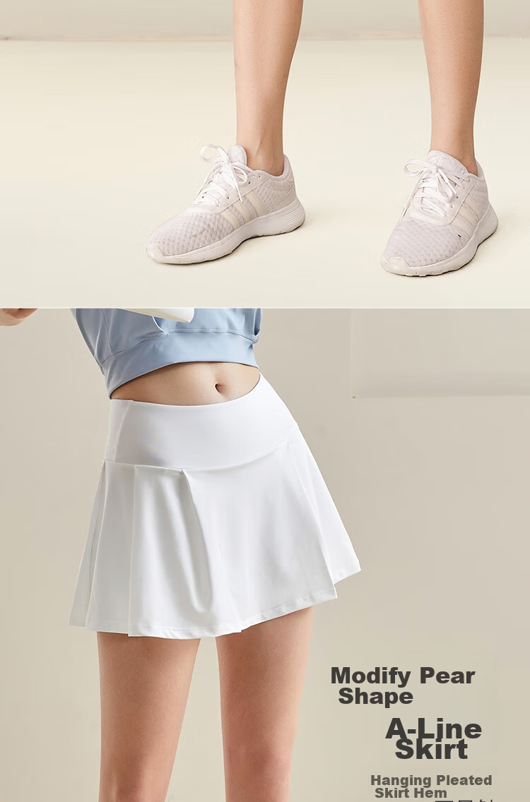 Fandimu Sports Skort for Women, Breathable, Anti-Exposure, with Lining, Fake Two-Piece Design, for Outdoor Badminton, Tennis, Running, And Half Skirt 4