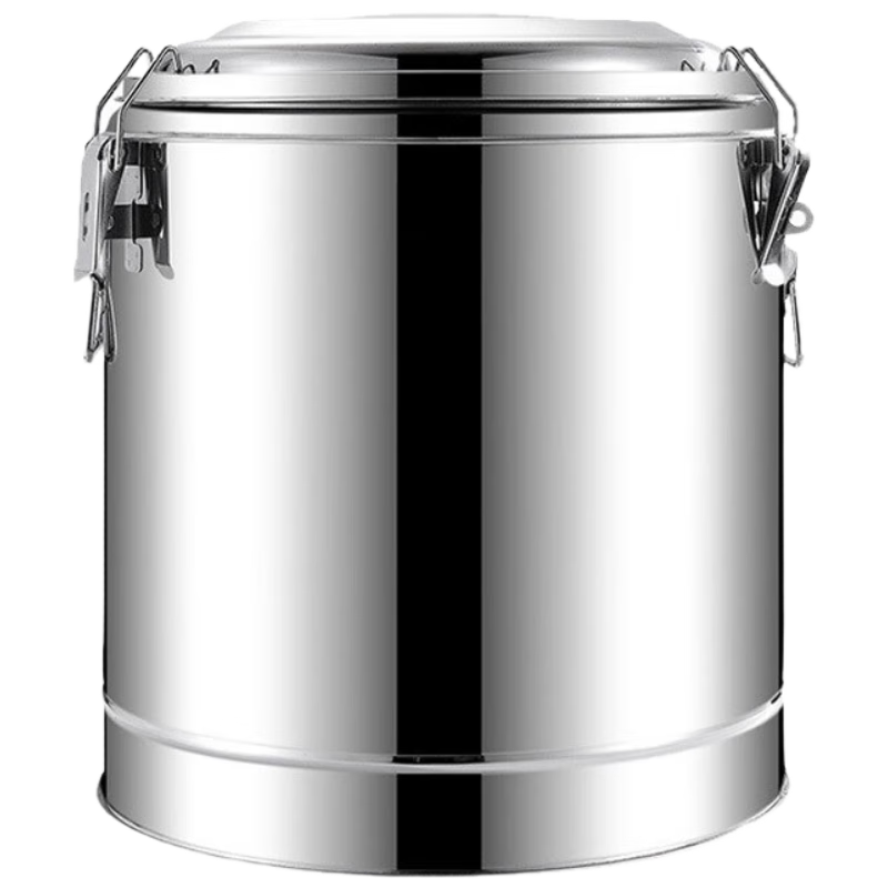 Quanshi 304 Stainless Steel Insulated Bucket, 30L Large Capacity, Commercial Use for Construction Sites, Canteens, Cold Tea, Ice Jelly, Soy Milk, Tea Drink Bucket, Cold Storage Bucket