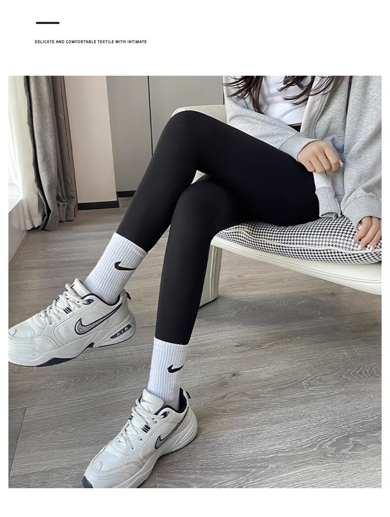 LangSha Modal Leggings for Women, Spring And Autumn Wear, Nine-Tenths Thin Yoga Pants, Black Slim-Fit Elastic Skinny Pants 18