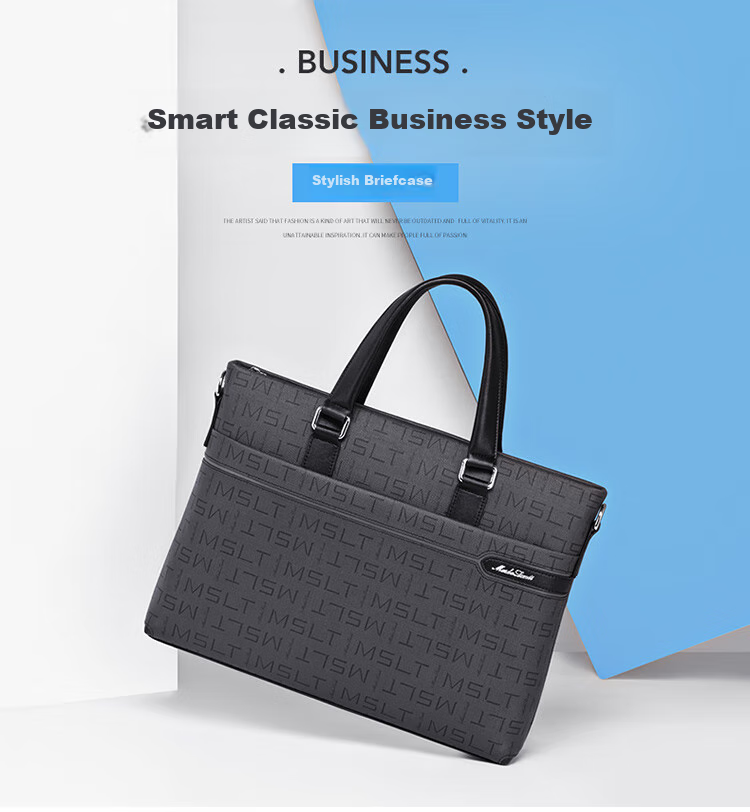 MashaLanti Men's Business Briefcase, Large Capacity Office Handheld Laptop Bag, High-End Practical Father's Day Gift 1