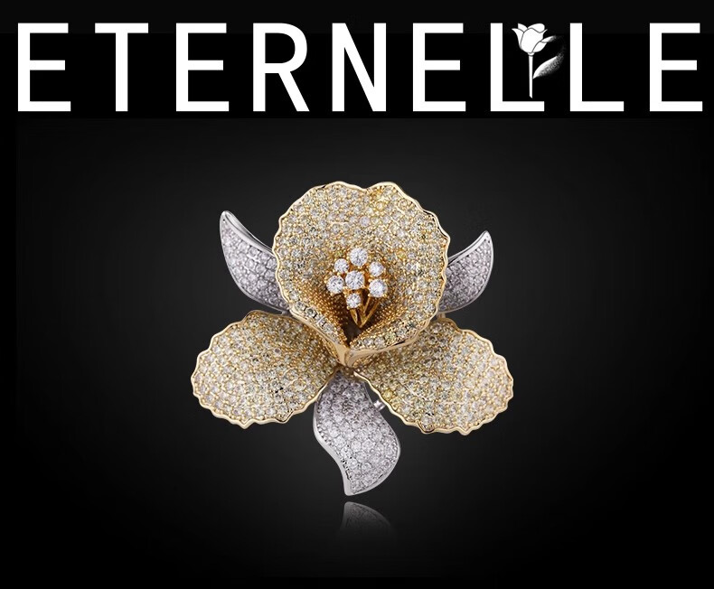 Eternelle French Original Design Camellia Brooch, High-End Luxurious Elegant Corsage, Women's Gift 1
