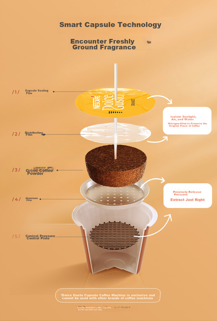 DOLCE GUSTO, Nestle's Automatic Portable Capsule Coffee Machine Mini Me, Compact And Easy to Use, Rapid Heating 11
