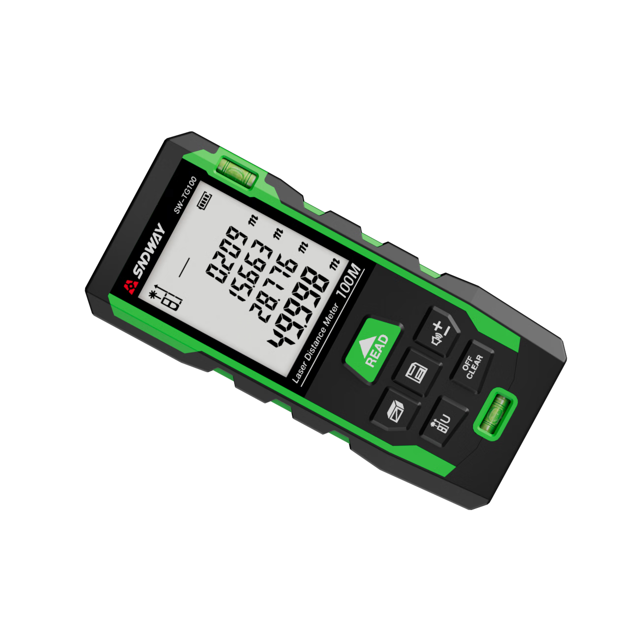 SNDWAY Laser Rangefinder, Infrared High-Precision Electronic Laser Ruler, Outdoor Measuring Device, Green Light SW-TG100Gpro