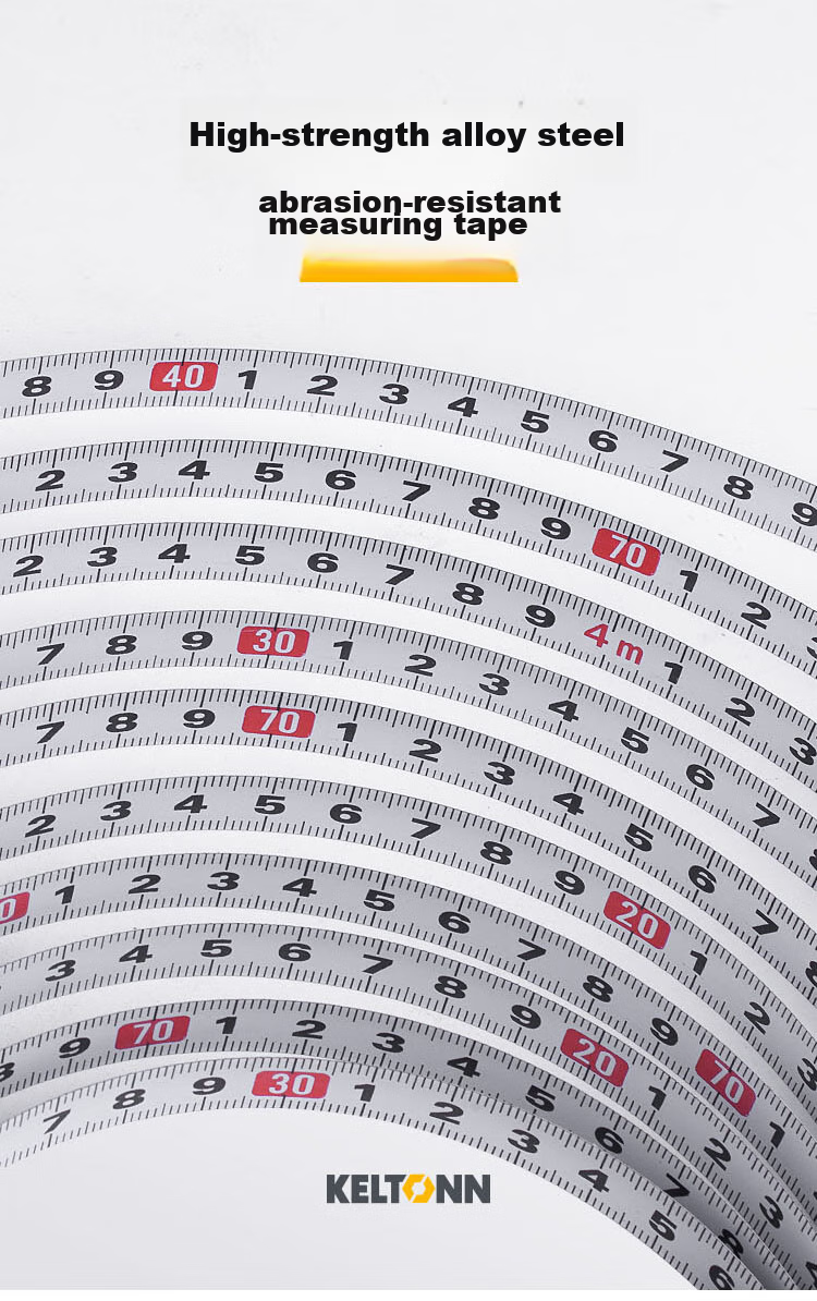 KELTONN Steel Tape Measure, 100 Meters, Handheld And Stand-Up Cross-Shaped Long Tape Measure, Engineering Ruler, Measuring Tape, Meter Ruler, Renovation Measurement Ruler 5
