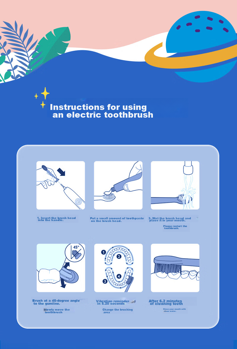 PHILIPS Electric Toothbrush Heads Kids Mini Official Original 2-Pack HX6032/84 Compatible with Little Flying Brush HX5232 HX6322 HX6352 Electric Toothbrush 9