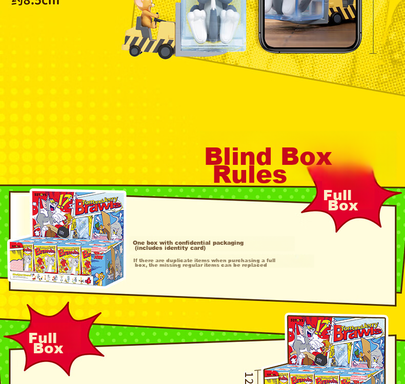 52TOYS TOM&JERRY Cat And Mouse Battle Blind Box Toy Set, 8 Pieces in Total, National Day Gift 22