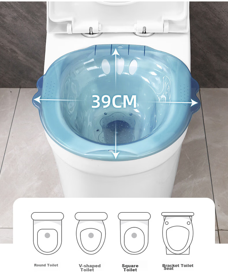 HOY BELL Sitz Bath Basin for Postpartum Women's Perineal Care, Male And Female Intimate Cleansing Basin, Medication Soaking without Squatting, Flushable Toilet Seat 5